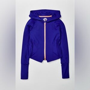 Free People Movement FP Playin‎ For Keeps Jacket Blue Sapphire Combo XS Womens